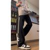 Hong Kong Trendy Men's Summer New Personalized Letter Jeans Hip Hop Ins Trendy High Street Trendy Ruffian Handsome Trousers