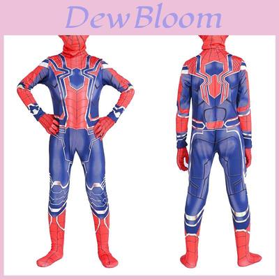 Marvelous Avengers Endgame Iron Spider-man Peter Parker Breathable Jumpsuit For Kids