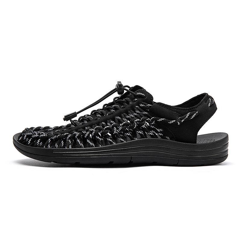 Fashion Fashion Men Sandals Genuine Leather Men Casual Shoes Weaving Design Beach Sandals Outdoor Couples Walking Shoes Water Shoes 2025