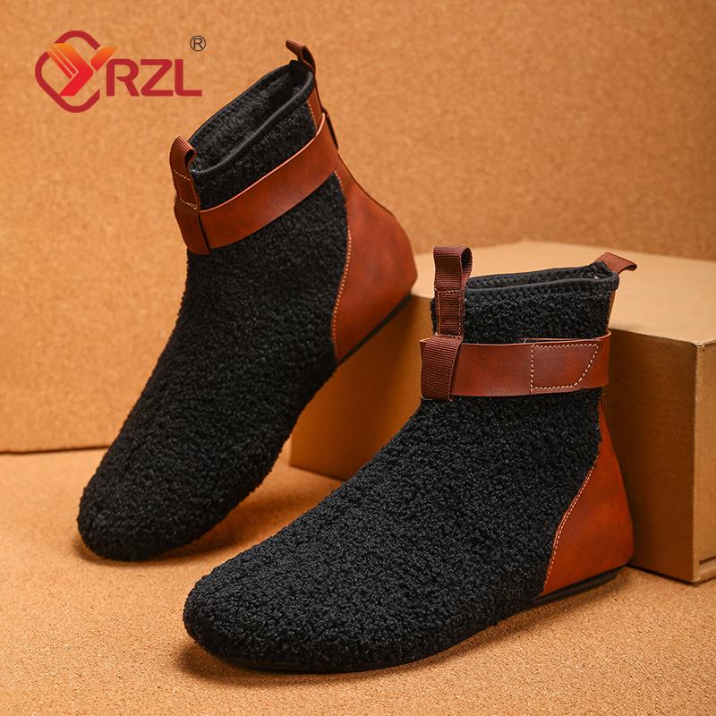 YRZL Men Shoes Winter Male Boots Men's Warm Slipper Flats Soft Non-slip Man Casual Shoes Comfortable Home Indoor Slippers Men