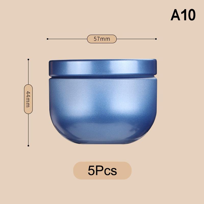 1/5Pcs Portable Tea Canister Mini Empty Pot Tea Box Candy Round Cans Thickened Iron Herb Sealing Jar Spice Storage Organizer