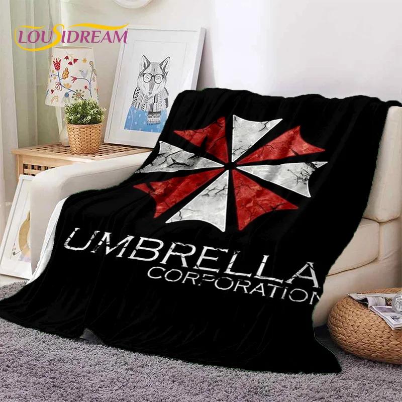3D Lastest Horro Games R-Resident Evil Soft Flannel Blankets,Throw Blanket Comfortable for Picnic Beds Sofa Home Bedroom Kids