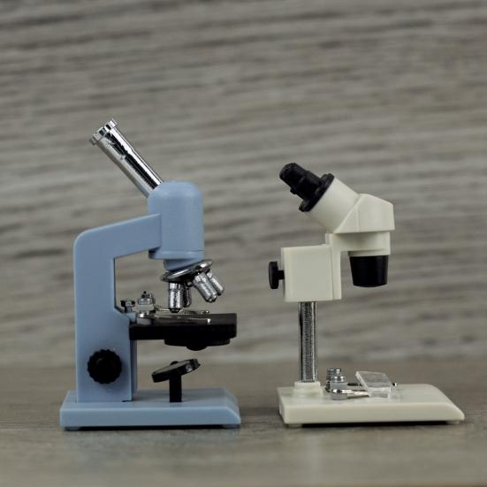 Dollhouse Miniature Microscope Realistic Plastic Mini Laboratory Equipment Experimental Scene Decor Toy Play House Supplies