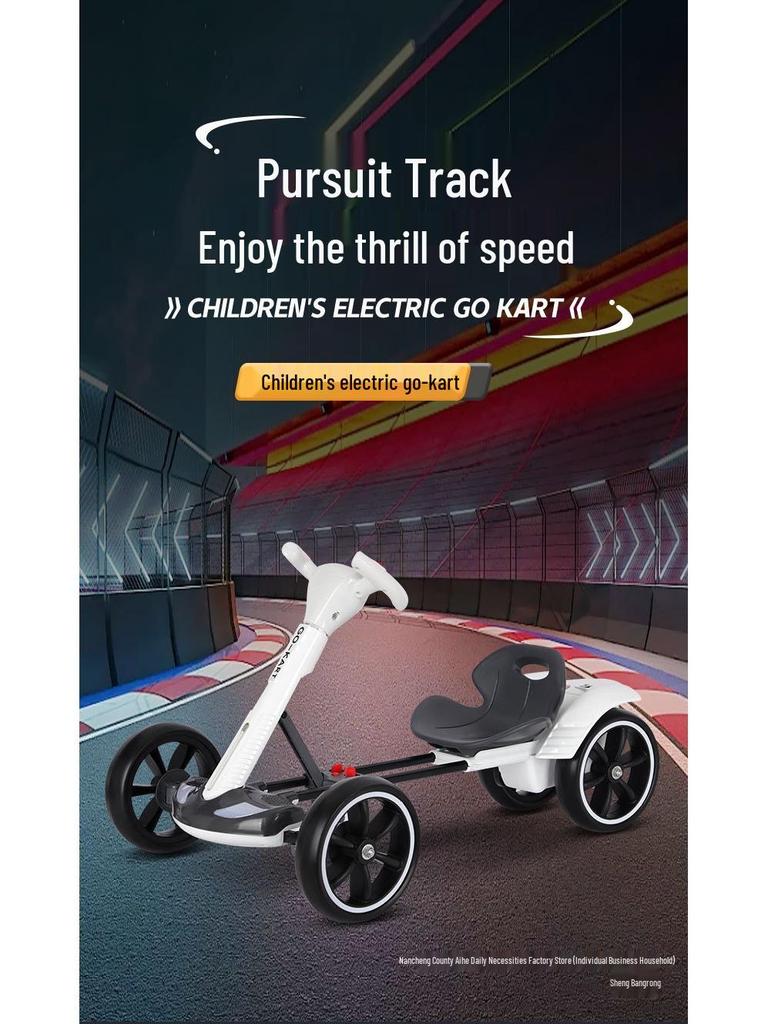 Foldable Electric Go-Kart for Kids, Ages 2-6 – Portable, No Assembly Required
