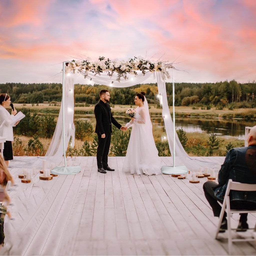 Wedding Arch Backdrop Stand with Base PVC Square Balloon Arch Frame for Wedding Birthday Party Ceremony Decor
