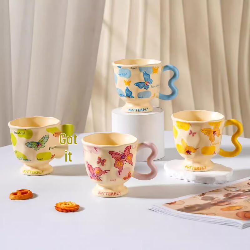 Cartoon Butterfly Ceramic Mug