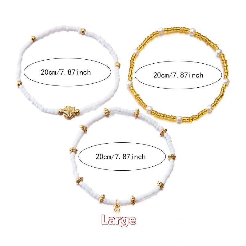 Multilayer Starfish Imitation Pearl Anklet For Women Conch Turtle Polymer Clay Beads Bracelet On The Leg Lucky Evil Eye Anklets