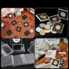 10pcs Plastic Coin Storage Box Square Multi-Ring Foam Insert Coin Capsules Adjustable Transparent Coin Protector Coins Medals