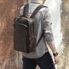 Retro Casual Crazy Horse Leather Double Shoulder Backpack, Genuine First Layer Cowhide for Men.