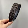 Wide Twist Wig Headbands For Women Fishbone Braided Hairbands Handmade Head Hoop Hair Bands Styling Headwear Accessories Gift