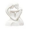 Moderne minimalistische Dekoration 3D-gedruckte sich umarmende Paarskulptur in Herzform, romantische Umarmungsfigur mit mattweißer Oberfläche, nordische Dekoration