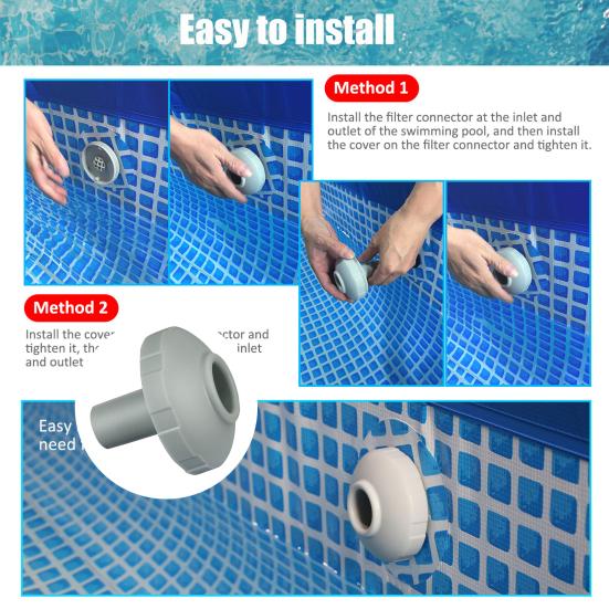 Swimming Pool Outlet Connector Great Filtration Accuracy Large Dirt Interception Capacity Opening Water Directional Flow Inlet Pool Nozzle Swimming