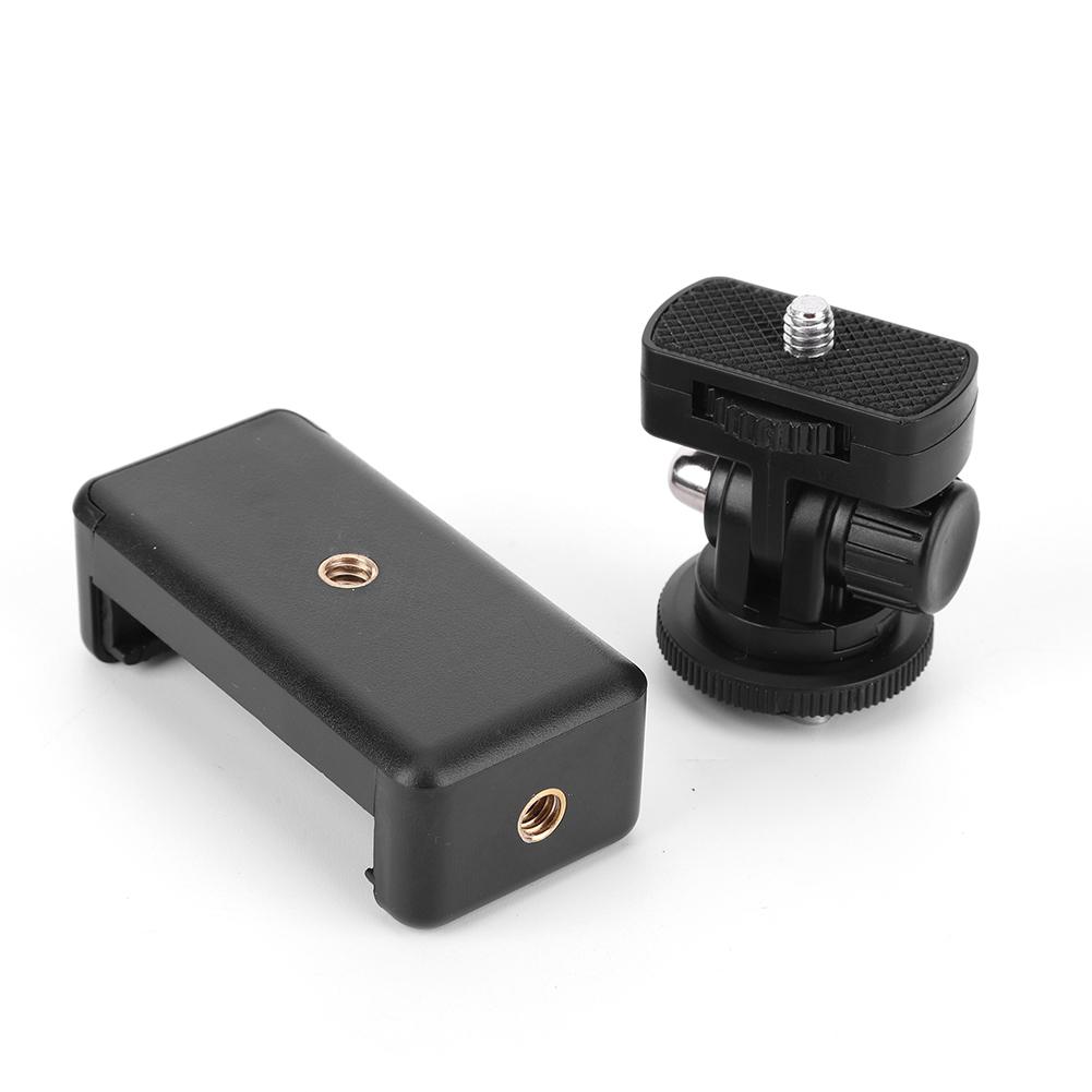 Camera Hot Shoe Phone Holder W / Cold Shoe Mount Universal Phone Tripod Mount Smartphone Clip for Canon Nikon Sony DSLR Camera