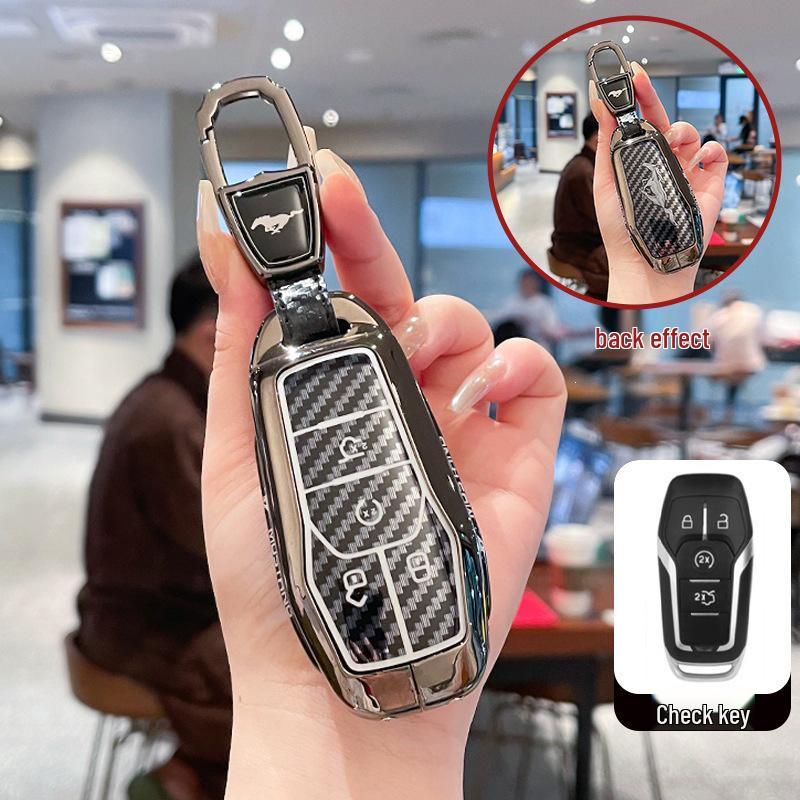 Ford High-End Metal Key Cover for Mondeo, Taurus, Mustang, Explorer, and Edge