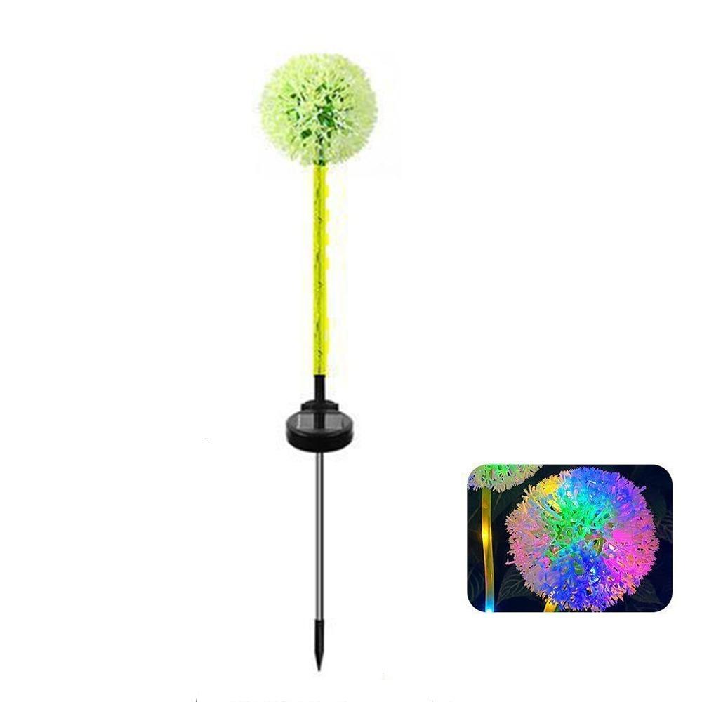 Waterproof Solar Outdoor Lights Solar Powered Solar Yard Lights New Dandelion Lights 1Head-Colorful