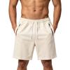 Men Loose Fit Lightweight Shorts Breathable Sweat Absorbing Athletic Training Running Shorts with Drawstring Waistband and Zippered Pockets