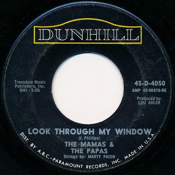 

7-дюймовая пластинка MAMAS PAPAS Look Through My Window Once Was A 45D4050 Dunhill 1966 US Rock Б/у