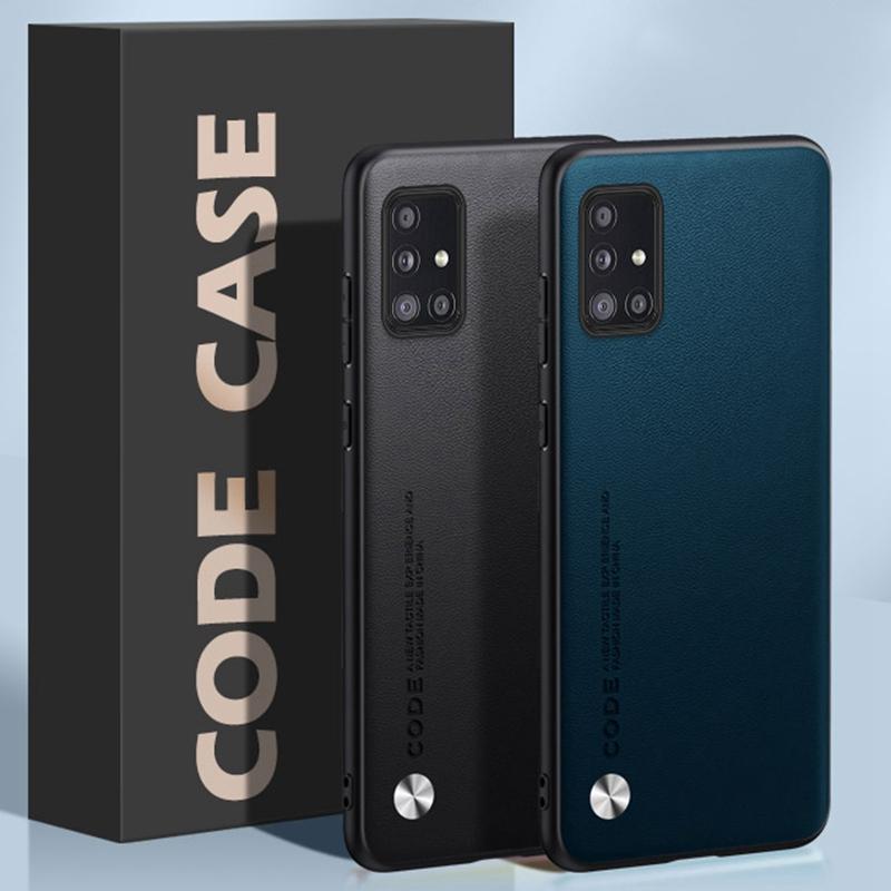 Luxury PU Leather Case For Samsung Galaxy A51 A71 4G Back Cover Matte Silicone Full Protection Phone Case For Samsung A51 A71 5G