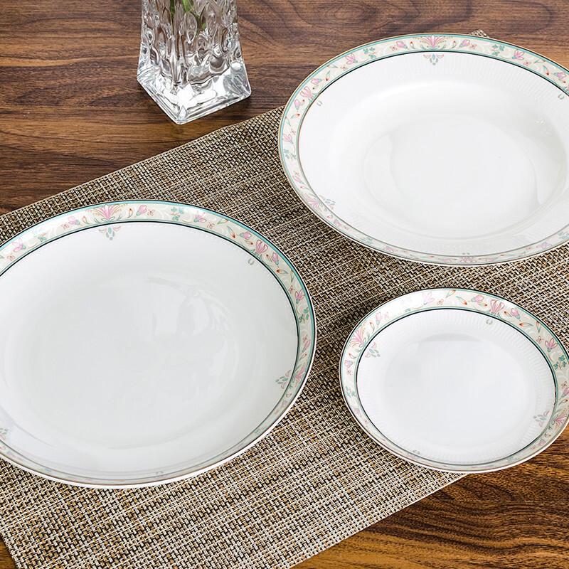 Tang Hui 30-Piece Chinese Bone China Dinnerware Set