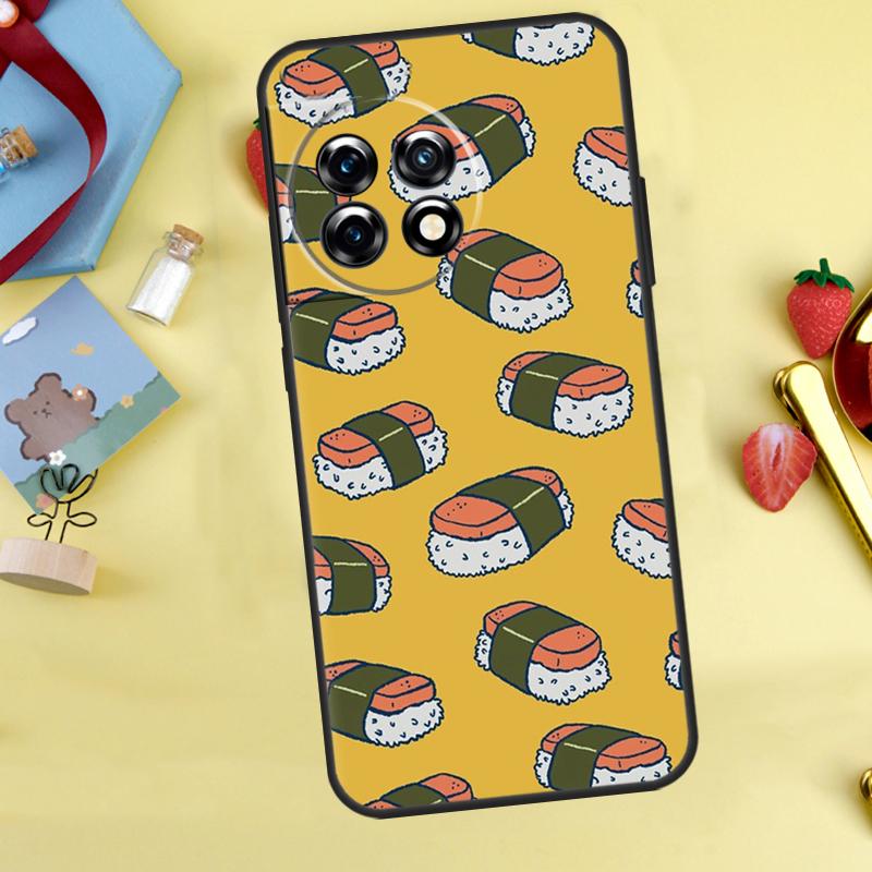 Sushi Food Cover For OnePlus 13R 13 12 12R 11 10 Pro 8T 10T OnePlus Nord 4 CE 2 3 Lite N30 N10 N20 Case
