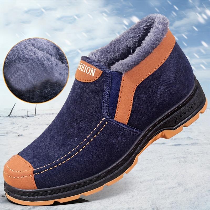 Herren Schneestiefel für Winterwärme und Komfort - Rutschfeste Knöchelboots für Outdoor-Wandern und Trekking - Plüschgefütterte Winterschuhe