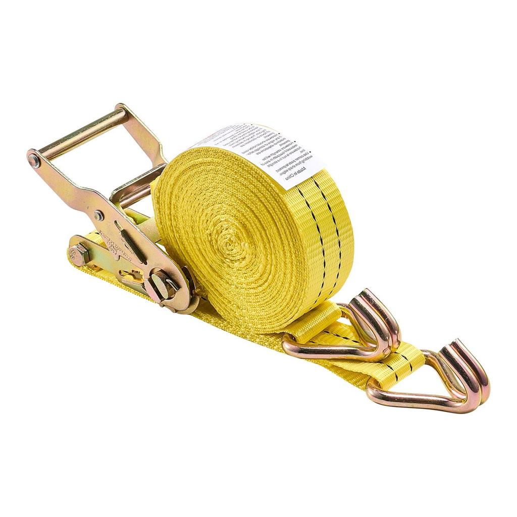 Ratchet Straps, 38.1 mm x 6.1 m, Heavy Duty Tie Down Straps with Double J Hook, 2000 kg Break Strength, Carry Bag, Tie Down Ratcheting for Moving,
