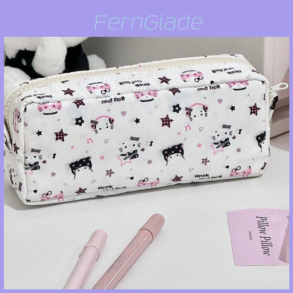Hellokitty Canvas Pencil Case With Large Capacity For School And Office Use