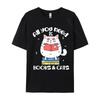 T-shirts Drôles pour Hommes Tout Ce Dont Vous Avez Besoin Ce Sont Des Livres Chats T-shirts Lire Livre T-shirt Mode Coton T-shirts Personnalisé Nouveaux Hauts T-shirts