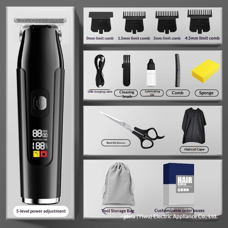 New Style Hair Clipper Household Hair Clipper 5-block Electric Clipper Shaving Head Men's Own Clipper Household Oil Head Carving Push Razor