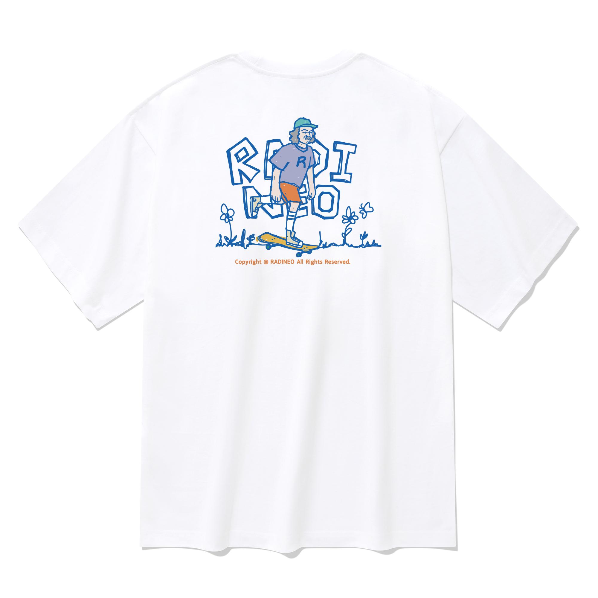 Radineo Young Boards Short Sleeve T-Shirt White L