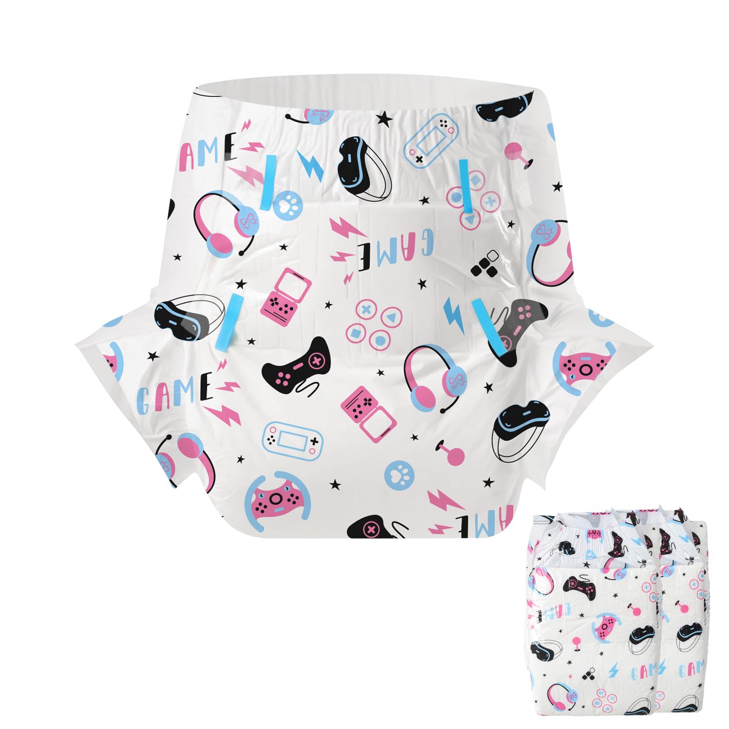 

CutiePlusU Набор подгузников для взрослых Унисекс Трусы от недержания с максимальной ночной впитываемостью Game Heaven (2-Pack), Этикетки, - (Д 95-120см)