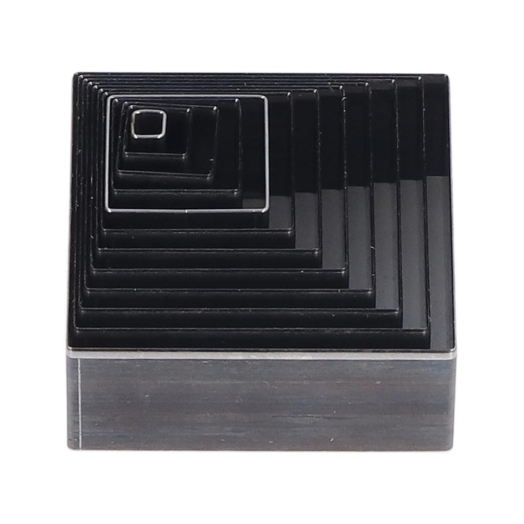 12 Stück Quadrate Lederschneidform Legierter Stahl Stanzform Stanze für Stoff Ton Gummi 5?60 mm
