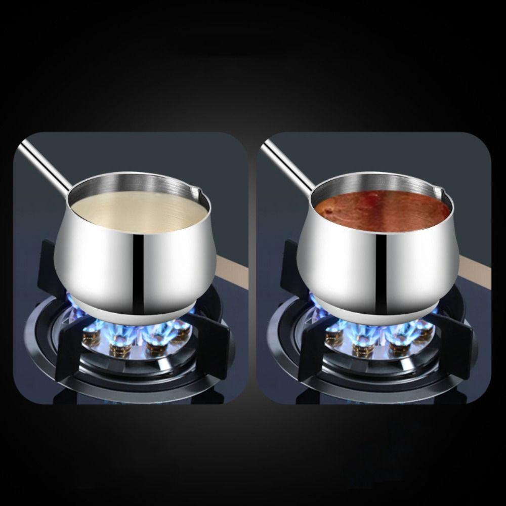 Thickened Oil Splashing Small Pot Special Flat Bottomed Pan Hot Oil Pan  Sauce Seasoning