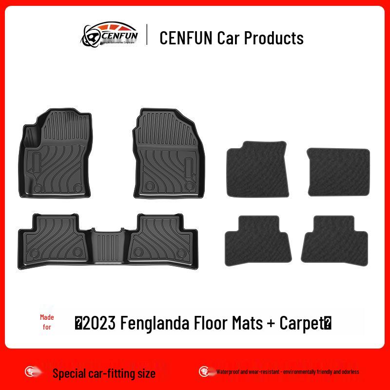 Eco-Friendly TPE Waterproof Floor Mats for 2022 Toyota Frontlander - Anti-Slip & Wear-Resistant.