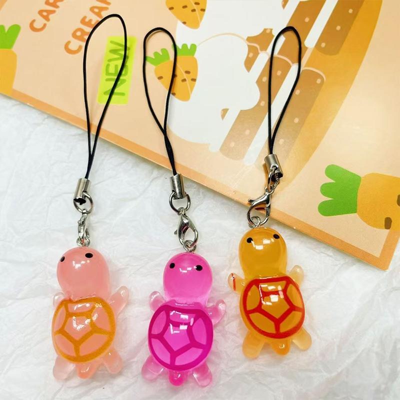 Cartoon Luminous Turtle Keychain Sweet Cute Bag Pendant Mobile Phone Strap Accessories Gift