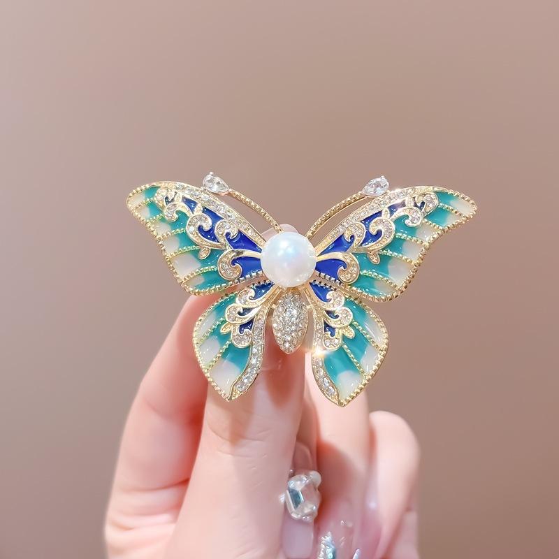 Ancient style auspicious clouds peony flower brooch elegant temperament high-end fashion corsage cheongsam Hanfu suit pin accessories