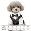 Polyester Pet Clothes Teddy Dog Clothes Spring Summer Pet Jacket Cat Clothing Wine Red Navy Blue Black Dog Coat with A Bow Tie