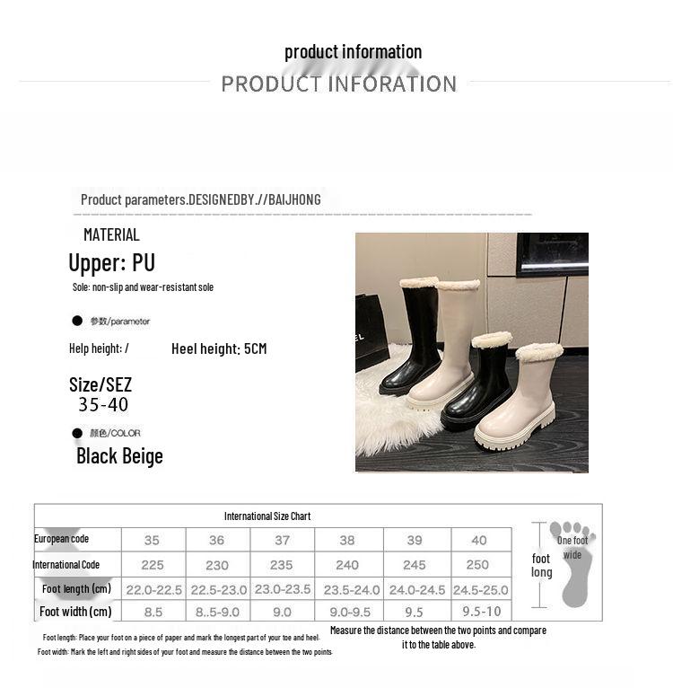 Women's 2025 Knee-High Waterproof Fleece-Lined Slimming Boots - Thick-Soled, Over-the-Knee, High-Top Cotton-Padded Winter Knight Boots.