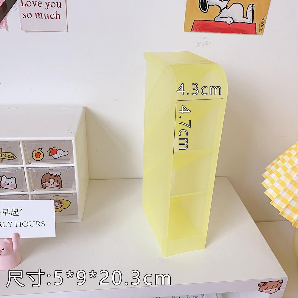 Korean Style Pen Holder Ins Desktop Storage Case Simple And Versatile Four Grid Diagonal Insertion Makeup Brush Lipstick Storage