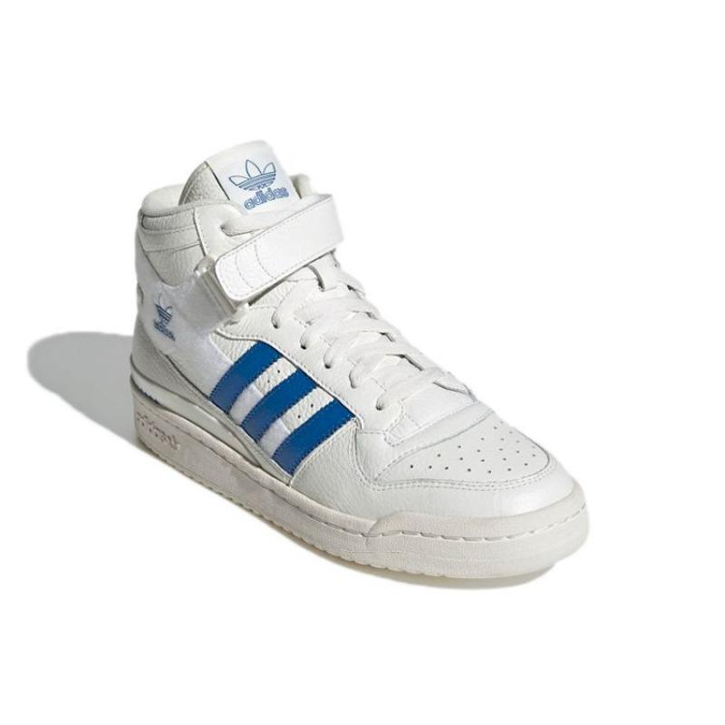 adidas Forum Mid Białe Niebieski Ptak Buty Unisex Cloud-White Złoty Metalik Guma GX1021