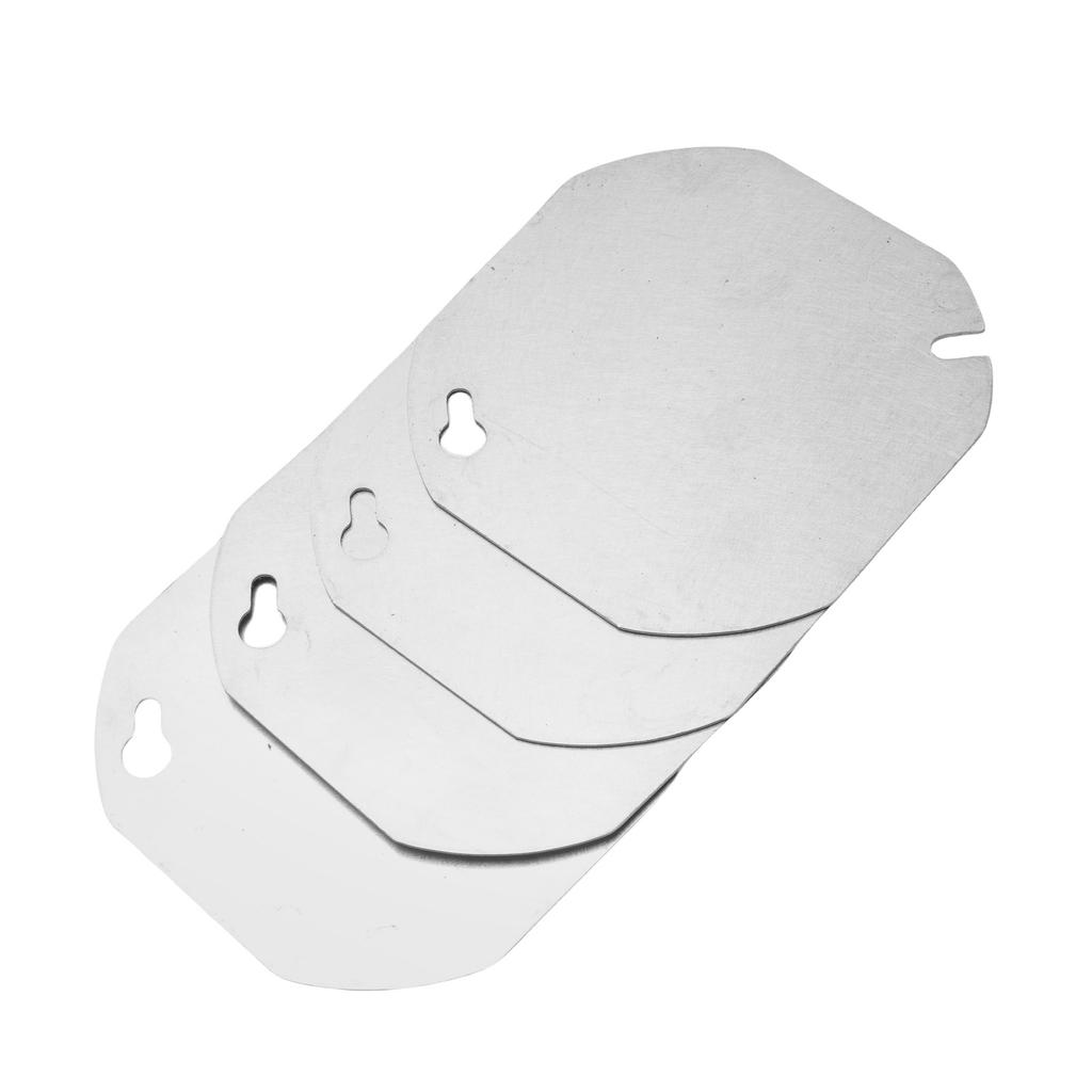 4PCS Octagon Electrical Box Cover Galvanized Steel Blank Flat Metal Junction Box Covers for 4 Inch Octagonal Box