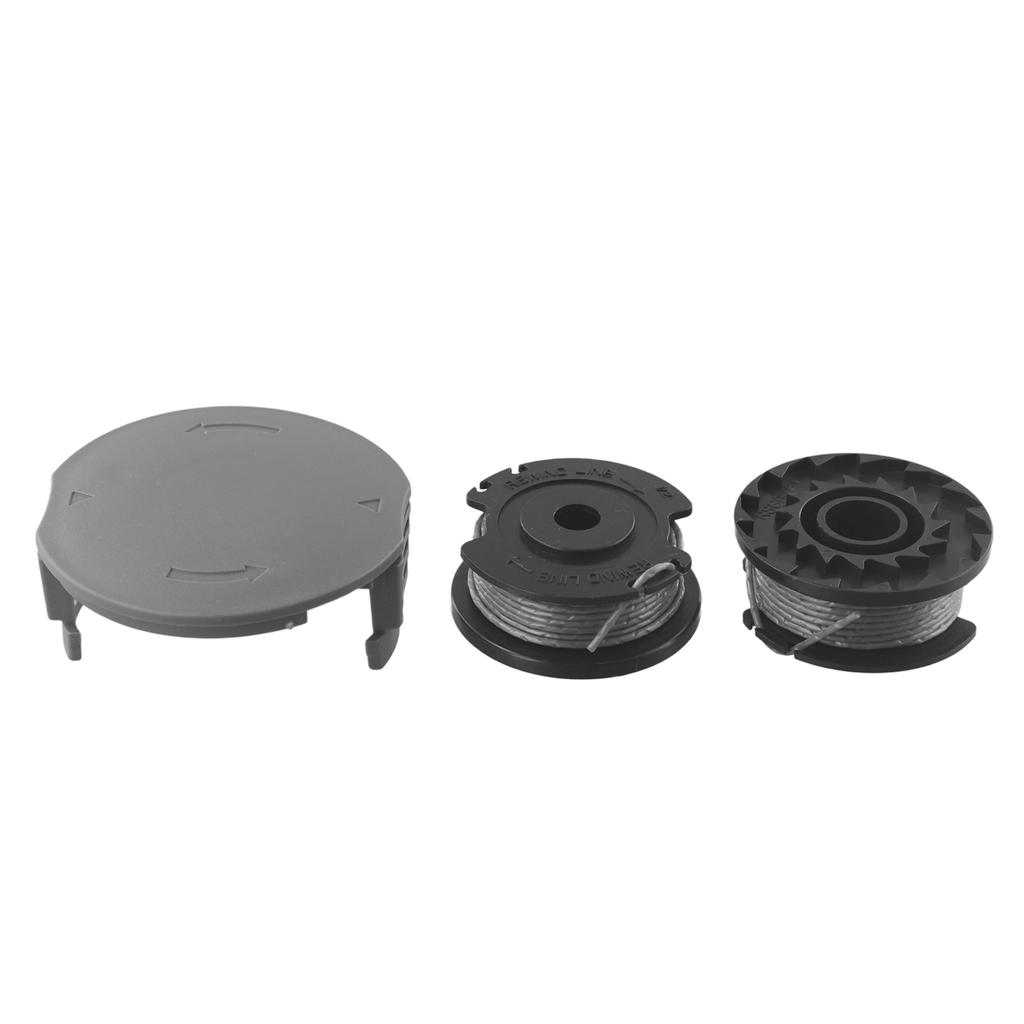 Rasentrimmerfaden mit Schutzspulenabdeckung Set Kompatibel mit Für Bosch Easy Serie F016800569 & F016800385