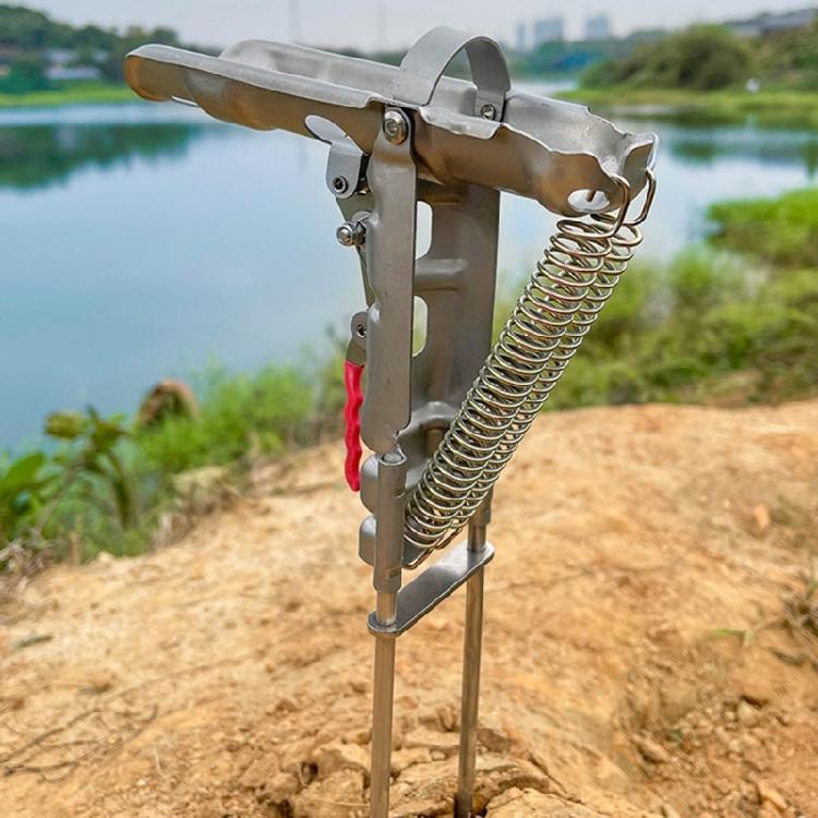 Automatic Spring Fishing Rod Holder Fishing Rod Ground Holder Base High Sensitivity Spring Load Fishing Rod Holder