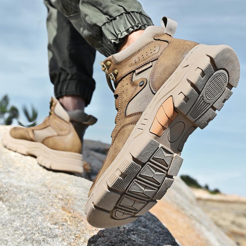 Męskie wysokie antypoślizgowe buty turystyczne Outdoor krótkie buty Ciepłe pluszowe buty Jesień i zima