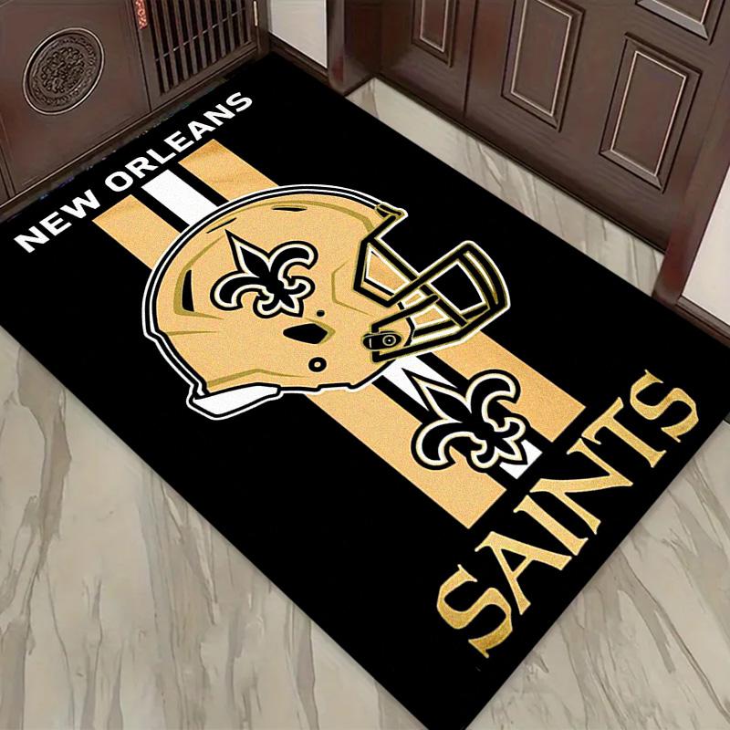 New Orleans Saints Logo Carpet Rug for Living Room Bedroom Home Sofa Decoration,Kids play Non-slip Floor Mat