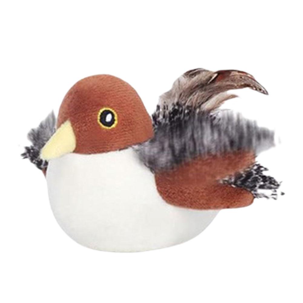 Flying Bird Cat Toy Flapping Wings Sparrow Toys Simulated Chirping Bird Cat Toy for Indoor Cats Kitten