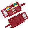 Women's Classic Vintage Style Short Wallet, Leather Card Holder, Coin Purse, Clutch Bag