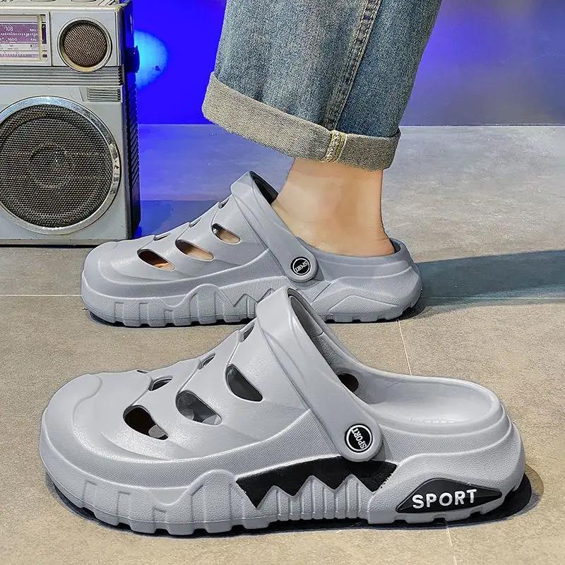 Fashion Hole Shoes Outdoor Platform Designer Luxury Original Pvc Slippers for Men Fun Clappers 2025 Mascullino Fashion Trend Sandals Man