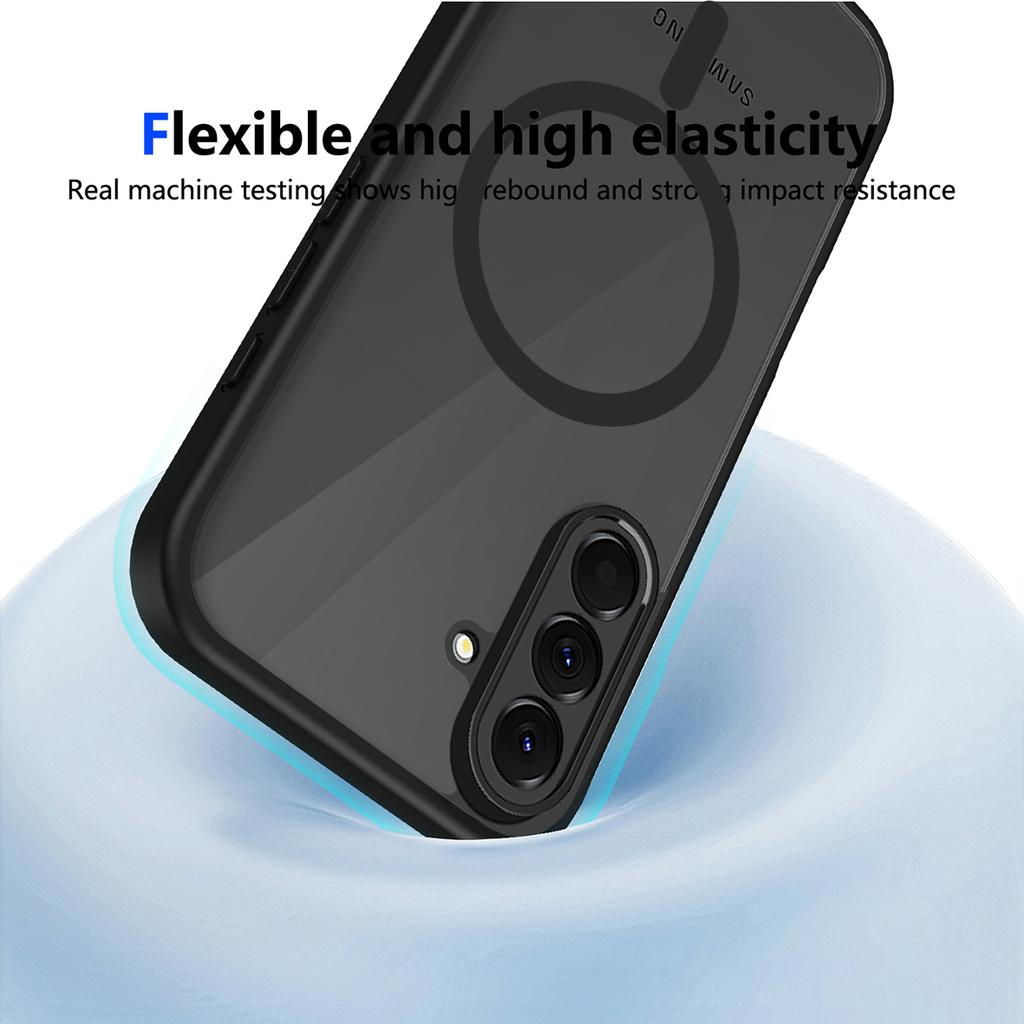 For Samsung Galaxy A56 5G Magnetic Case Skin Touch Matte Translucent PC + TPU Anti-Drop Phone Cover