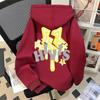 Trendy Brand Two-color Letter-printed Hooded Sweater for Men and Women, Loose Leisure In Autumn and Winter, College Style Velvet Top